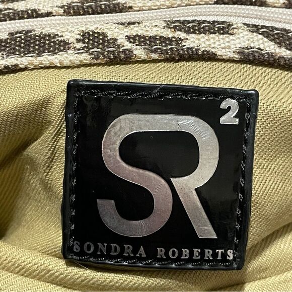 Vintage Sondra Robert’s Animal Print Crossbody or Shoulder Bag Purse Cream Brown - Picture 8 of 14